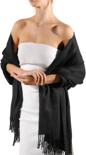 Vista 4 de Chales de seda Pashmina para mujer, como regalos de boda, para la novia, dama de honor, vestimenta de noche
