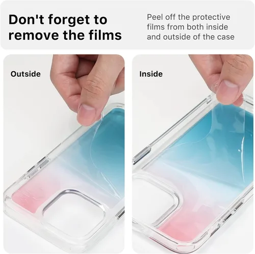 Vista 6 de MYBAT PRO - Funda transparente bicolor para iPhone 14 Pro Max, funda protectora de 6.7 pulgadas, elegante y delgada, de la serie Mood, de grado