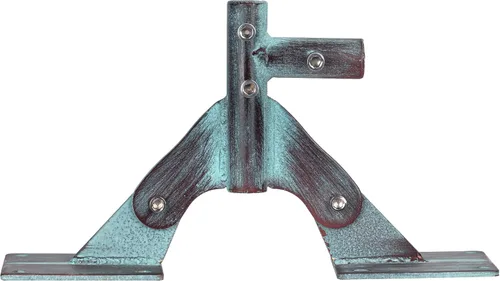 Vista 4 de Soporte de techo ajustable para cobertizo de cúpula exterior, soporte de montaje de veleta de jardín de acero resistente de 2 puertos, se adapta a