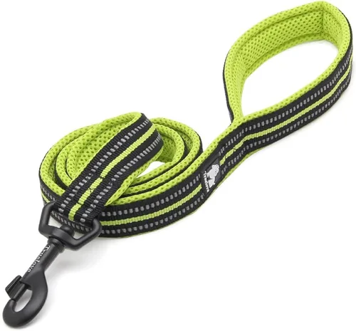 Vista 6 de TRUE LOVE Correa reflectante para perro TLL2111 para caminar, cuerda acolchada para mascotas, longitud 43.3 in TLL2111 (negro, S)