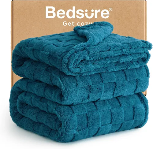 Vista 70 de Bedsure GentleSoft - Manta verde salvia para sofá, manta de forro polar a cuadros, regalos de Navidad para mujeres, hombres y niñas, bonita manta