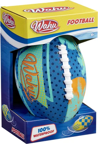 Vista 9 de WAHU Fútbol de playa 100% impermeable con cordones reales para jugar dentro y fuera del agua, fútbol al aire libre de 9 pulgadas para juegos de Azul