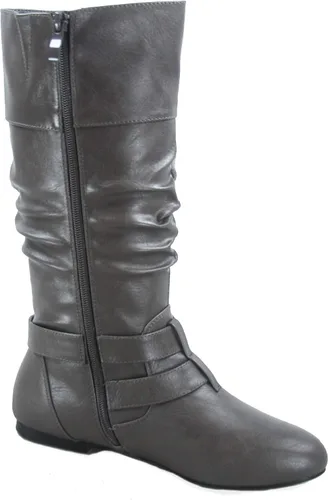 Vista 2 de Forever Sonny-54 - Botas de equitación para mujer con hebilla y puntera redonda