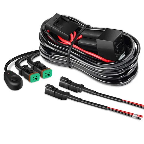 Vista 10 de Nilight 10018W 14AWG Kit de arnés de cableado con conector DT Barra de 12V, interruptor de encendido y apagado, relé de potencia, fusible de hoja
