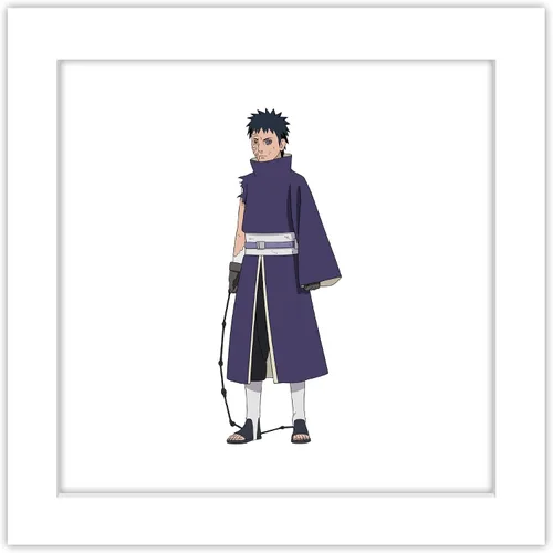 Vista 11 de Gallery Pops Naruto Shippuden - Arte de pared de Obito Uchiha, versión enmarcada negra, 12 x 12 pulgadas