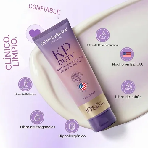 Vista 8 de DERMAdoctor KP Loción Hidratante, Crema Corporal Keratosis Pilaris, 8 oz