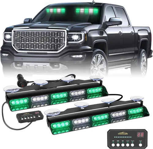 Vista 9 de XRIDONSEN - Luces estroboscópicas ámbar para camiones, 40 luces LED
