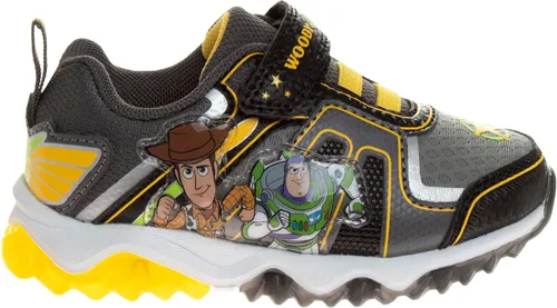 Vista 4 de Disney Pixar Toy Story - Zapatos deportivos para niños - Buzz Lightyear y Woody sin cordones con luces para niños pequeños (niños pequeños)
