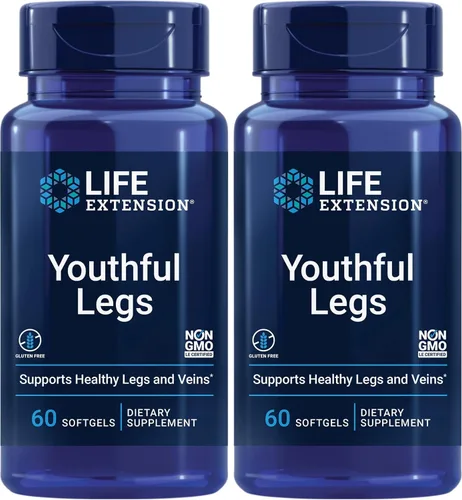 Vista 11 de Life Extension Piernas juveniles, flujo sanguíneo, apoyo venoso, suplemento de circulación, salud de piernas, extracto de cáscara de naranja