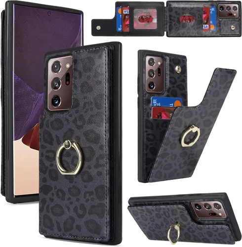 Vista 44 de Lipvina Funda para Samsung Galaxy A03s con tarjetero, Galaxy A03s Funda tipo cartera para mujer, tarjetero de crédito, soporte de anillo, fundas