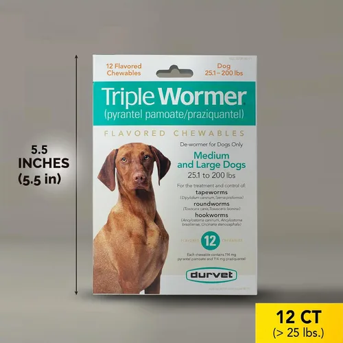 Vista 4 de Durvet Triple Wormer para perros medianos y grandes