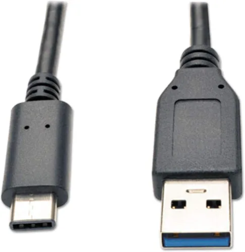Vista 2 de Tripp Lite Cable USB 3.1 Gen 1, USB-C a USB-A (M/M), Tipo-C a Tipo-A, 5 Gbps, 3 pies (U428-003), Negro