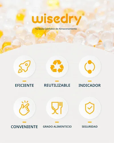 Vista 7 de Wisedry 5 Gram [60 Paquetes] Bolsas de Gel de Sílice de Grado Alimentario Recargables Deshumidificadores Desecantes con Cuentas Indicadoras