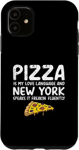 Vista 8 de iPhone 16 Pizza is my love language and New York speaks it freakin Case