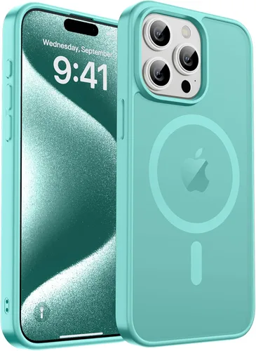 Vista 337 de zapica Funda magnética para iPhone Air, con protector de pantalla de vidrio templado, compatible con MagSafe, translúcida mate, a prueba de golpes
