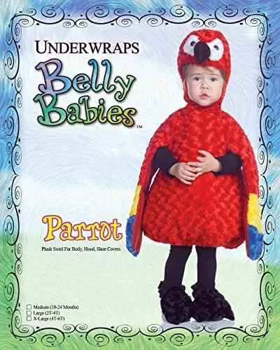 Vista 3 de Underwraps Disfraz de loro para bebés