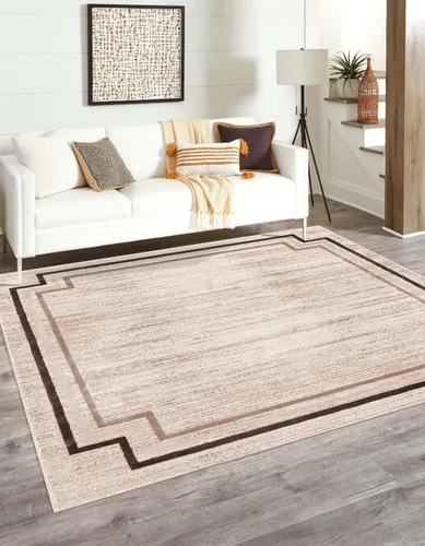 Vista 33 de Unique Loom Oasis Collection - Alfombra de área - Fuente (2 pies x 3 pies, rectangular, gris/marfil)