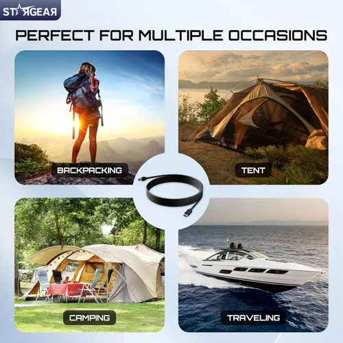 Vista 7 de Cable Mini Starlink de 6.5 pies, 18AWG 140W Cable de Alimentación Starlink USB C a DC, Conector Barrel Impermeable, Mini Accesorios Funcionan