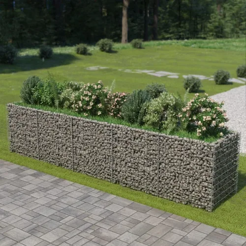 Vista 13 de Gabion cama elevada, cestas de gaviones, camas de jardín galvanizadas, gaviones, pared de gaviones, alta capacidad de carga, acero galvanizado 35.4