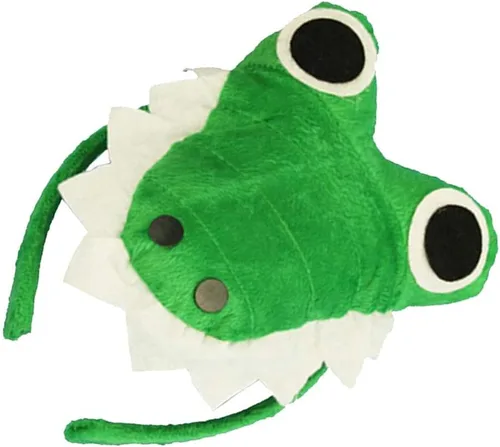 Vista 3 de Diadema de animales de felpa para fiesta de pelo, accesorio de disfraz de cosplay - cocodrilo