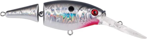 Vista 11 de Berkley Flicker Shad Jointed Fishing Hard Bait Negro plateado