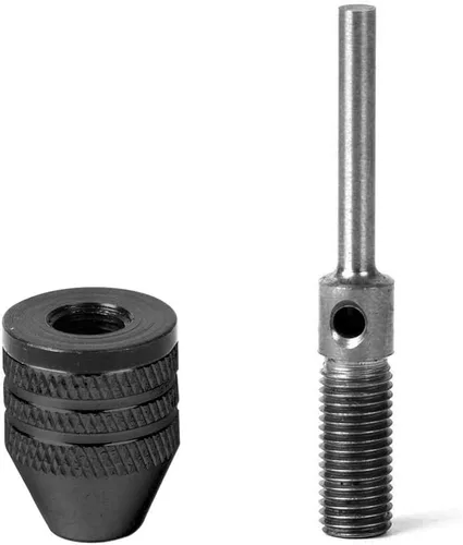 Vista 5 de Mesee 2 unidades de mini taladro de mandíbula sin llave, adaptador de portabrocas de cambio rápido, mini herramienta de conversión de pinza