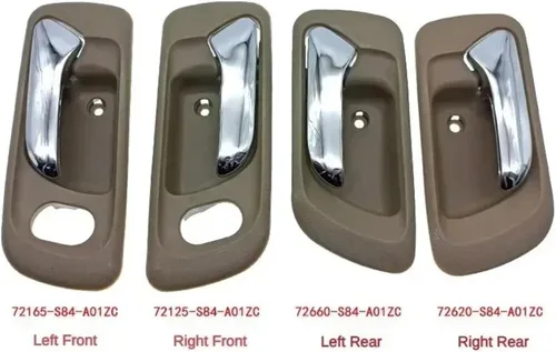 Vista 2 de Chrome & Beige Interior Door Handle - Direct Replacement for 1998-2002 Model Years(Left Front)