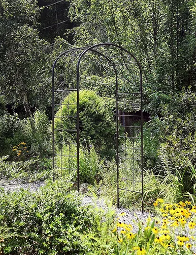 Vista 3 de Achla Designs Arco de jardín de hierro forjado Monet Arbor