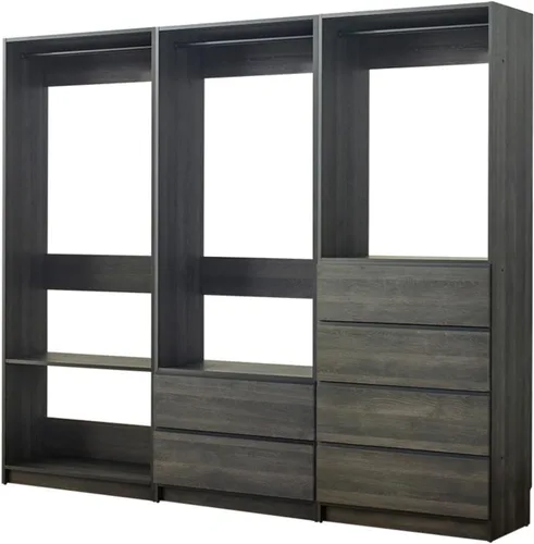 Vista 28 de Maykoosh Organizador de sistema de armario - Armario personalizable con vestidor de almacenamiento negro/modelo D 1 armario