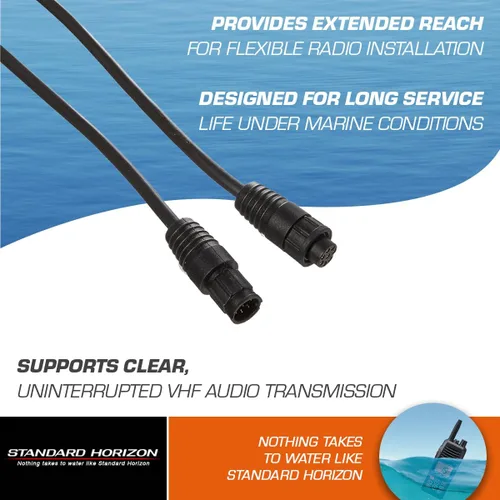 Vista 5 de Standard Horizon Cable de extensión CT-100 de 23 pies para RAM+ o VH-310