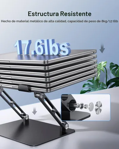 Vista 5 de JOIOT Soporte ergonómico para laptop, elevador ajustable para computadora