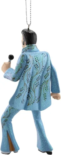 Vista 2 de Kurt Adler Elvis - Adorno de molde de soplado de traje azul