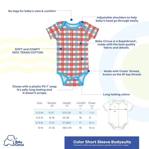 Vista 5 de BABYCIRCUS Conjunto de regalo unisex de ropa de bebé, 100% algodón, 3-6 meses, multicolor