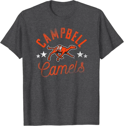 Vista 3 de Campbell University Camiseta con logotipo de Fighting Camels, Gris
