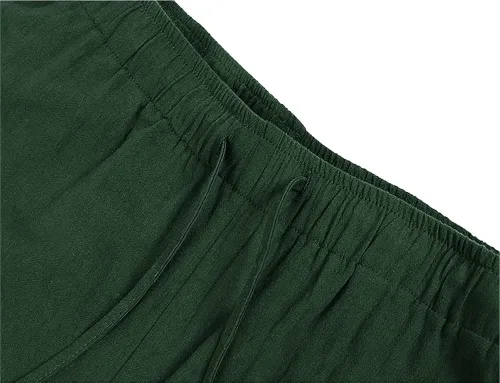 Vista 4 de TOONRAIN Pantalones piratas medievales renacentistas para hombre, pantalones retro, pantalones vikingos, de lino, disfraz de Halloween