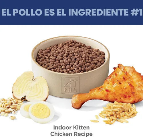Vista 4 de Hill’s Science Diet Alimento seco para gatos de interior., Gatito # 1 recomendado por veterinarios, receta de pollo, 3.5 libras. Bolsa