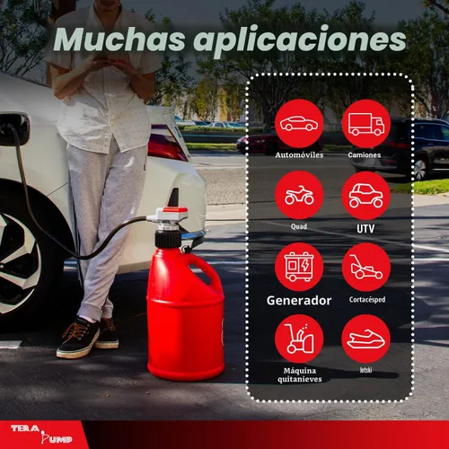 Vista 7 de TERA PUMP TRFA01-XL Bomba de transferencia de combustible con batería de 2ª