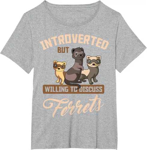 Vista 97 de Camiseta para amantes de los animales de los hurones, Negro, S
