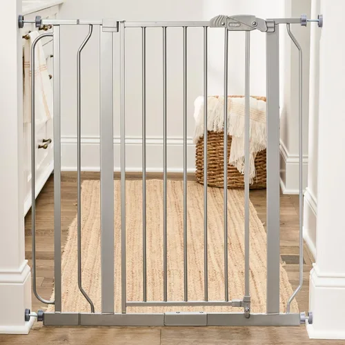 Vista 22 de Regalo Easy Step - Puerta para bebé extra alta con acceso, kit adicional, incluye kit de extensión de 4 pulgadas, kit de montaje a presión, ventosas