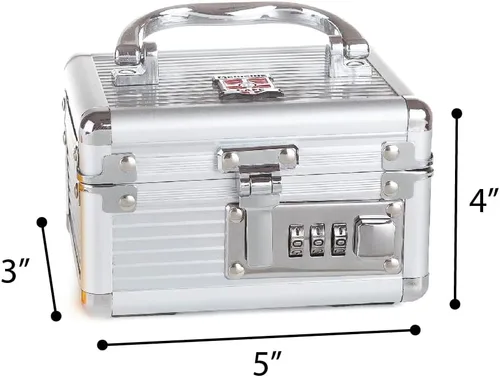 Vista 5 de MEDICINE RX SAFE Estuche de transporte de medicamentos - Mini_Silver Plateado