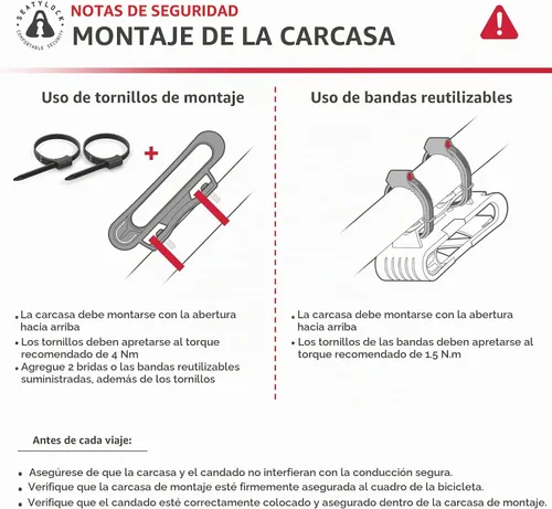Vista 9 de Seatylock FoldyLock Mini Candado Plegable para Bicicleta - Candado de Bicicleta Ligero Patentado de Servicio Pesado - Protector Antirrobo con Llave