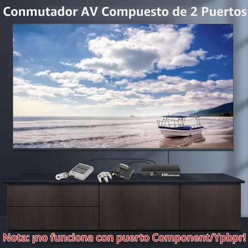 Vista 4 de BolAAzuL Interruptor RCA 2 en 1 salida de vídeo compuesto L/R Selector