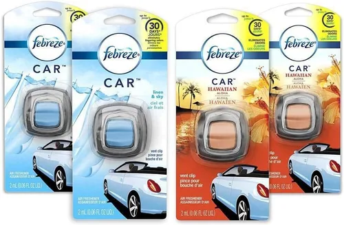 Vista 20 de Febreze AUTO - Clip de ventilación aromatizante para automóvil Ember, 0.07 onzas. Clip de ventilación para automóvil, paquete de 2 (EMBER)