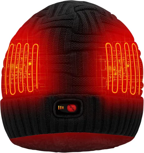 Vista 10 de Svpro Gorro con calefacción a batería - Gorro de invierno cálido recargable