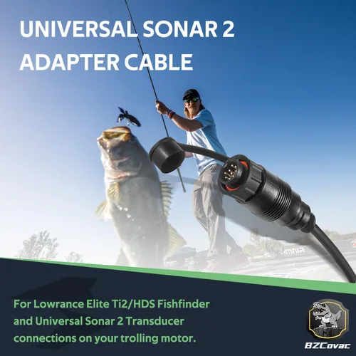 Vista 3 de 1852076 MKR-US2-16 Cable adaptador universal Sonar 2 para Lowrance Elite Ti2 y HDS a motor de arrastre, 9 pines, negro