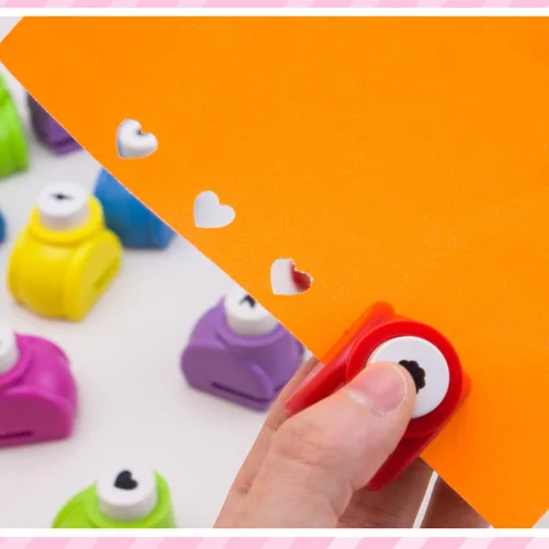 Vista 3 de LGEGE 10 piezas de papel perforador hecho a mano perforador de papel artesanía tarjeta Scrapbooking muchas formas grandes regalos para niños
