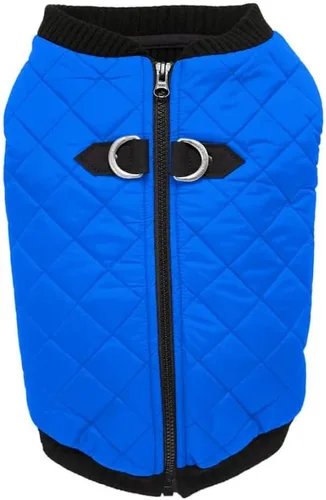 Vista 14 de Gooby – Chaleco de moda para perro, chaqueta negra, talla XS – cálido chaleco bomber con cremallera y doble anillo en D para correa – suéter