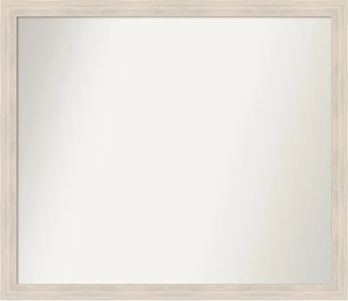 Vista 55 de Amanti Art Espejo personalizado, espejo de baño estrecho Alexandria White Wash, espejo de pared o espejo de tocador de baño sobre el fregadero