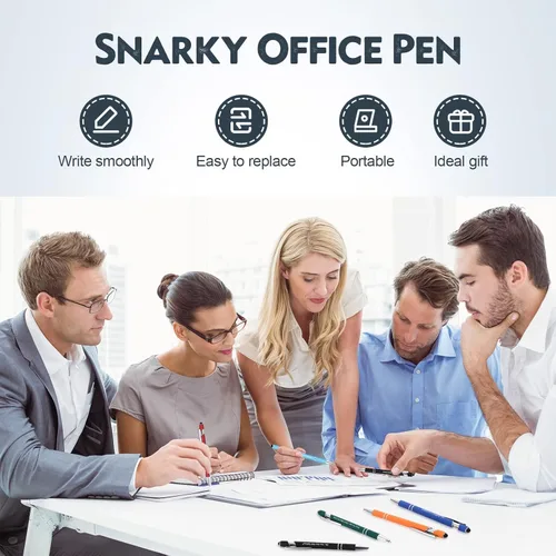Vista 6 de Teling - Bolígrafos divertidos y sarcásticos para oficina con citas motivacionales y mensajes negativos, pasivos y positivos, para regalar a colegas