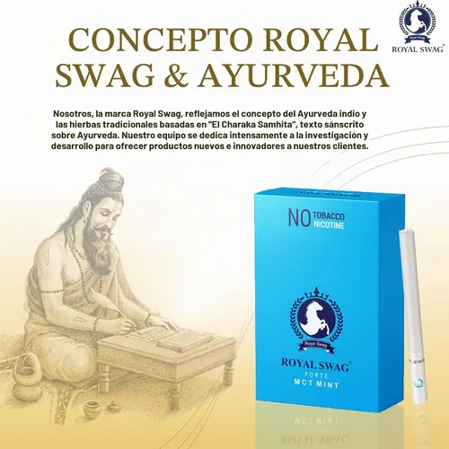 Vista 3 de ROYAL SWAG Cigarrillos de menta a base de hierbas 100% libres de nicotina y sin tabaco (1 caja = 20 unidades)